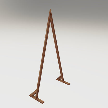Set van 2 Rustieke Boerenstijl Houten Bruiloftsboog Statieven – Carbon Pine met IJzeren Accenten – Groot & Klein, Eenvoudige Montage