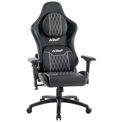 Gamingstoel – Gamestoel – Gaming Chair – Bureaustoel – Game Stoel – Ergonomisch Ontwerp – Verstelbare Rugleuning & Voetensteun – Zwart – Draagvermogen 130 kg