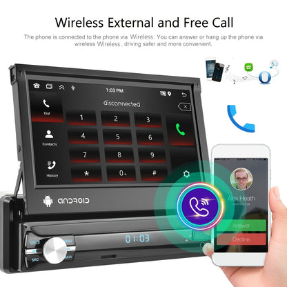 Multimedia Car Radio – Android Autoradio – 1 DIN Speler – Navigatie Systeem – Touchscreen Radio – 7-inch HD Display – GPS Navigatie Met WiFi – Inclusief Draadloze Achteruitrijcamera
