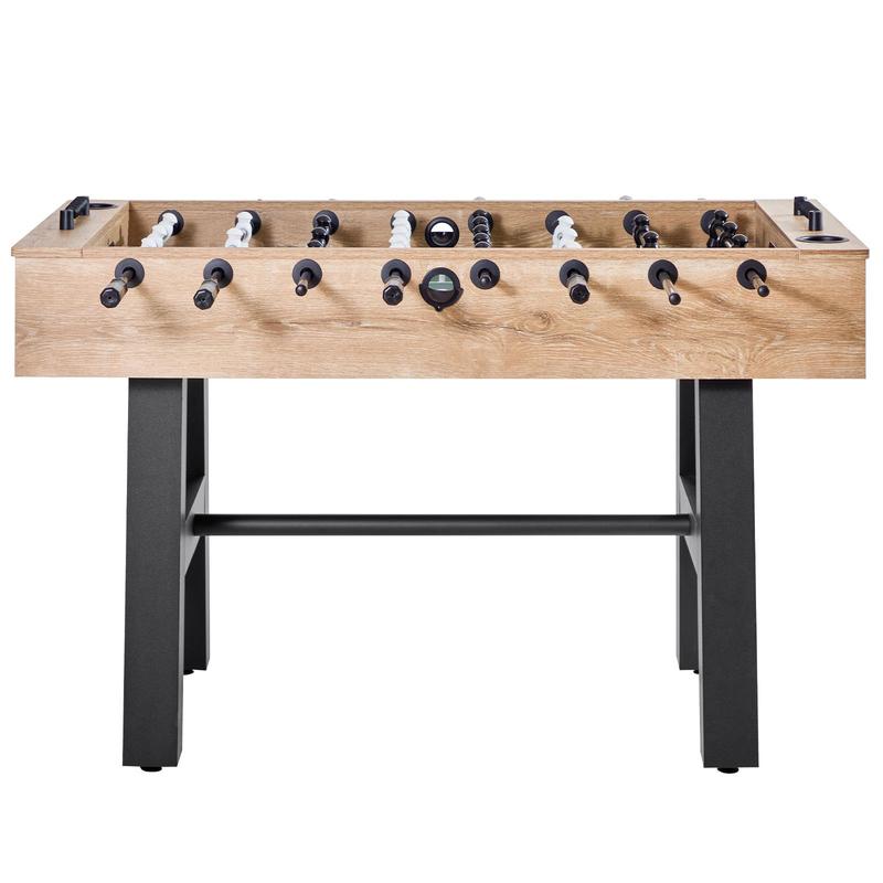 1 Size Foosball Table | 1400 x 726 x 864 mm, Durable Wood, Includes 4 Balls & Score Counter, 2 Drink Holders, Freestanding for Home and Family Use