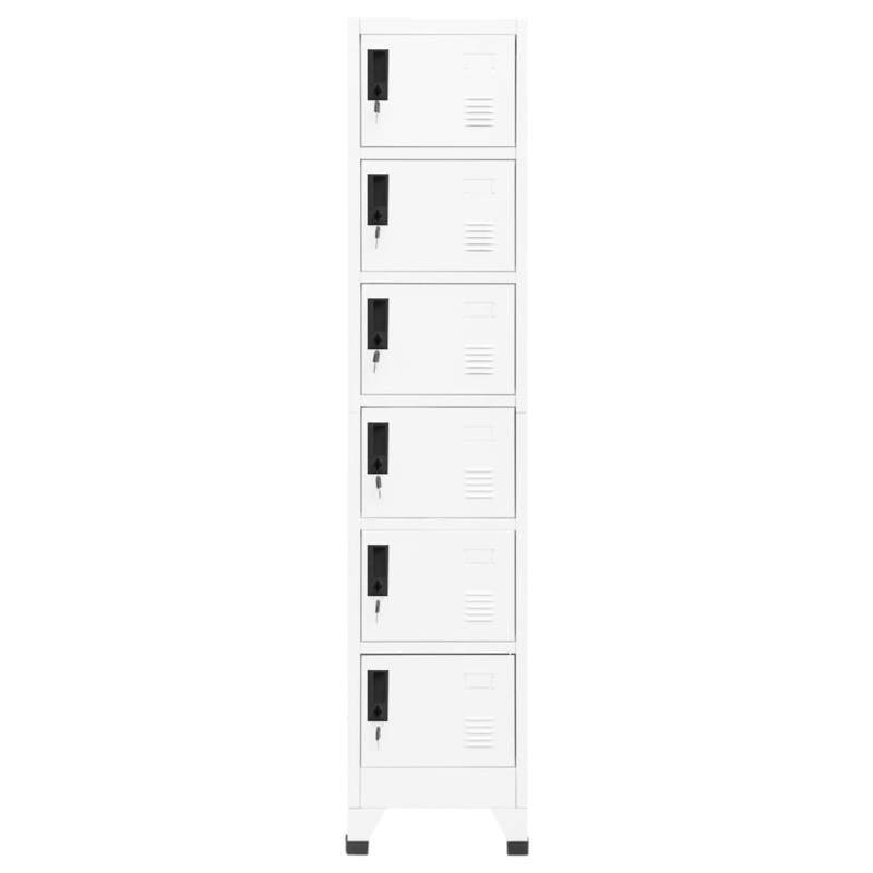 Lockerkast – Veiligheidskast – Opbergkast – Kantoorkast – Lockerkast Wit – Staal – Brandvertragend – Geluidsarm – Hoge Draagkracht – 38x40x180 cm