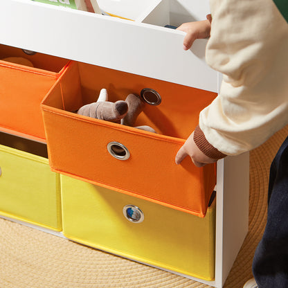 Speelgoedtafel – Activiteitentafel – Kindertafel – Kindermeubel – Tafel Met Stoelen – Dubbelzijdig Tafelblad – 4 Opbergmanden – MDF & Hout – Geschikt Voor Kinderen Vanaf 14 Jaar