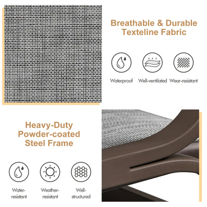 Schommelstoel – Relaxstoel – Fauteuil – Voedingsstoel – Loungestoel – Inklapbaar – Ademend Mesh – Stevig Frame – Grijs Zwart