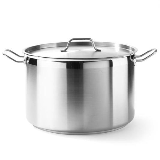 Medium Profi Line Pot with Lid 23.5 L, Diameter 360 X 230 H - Hendi 831700