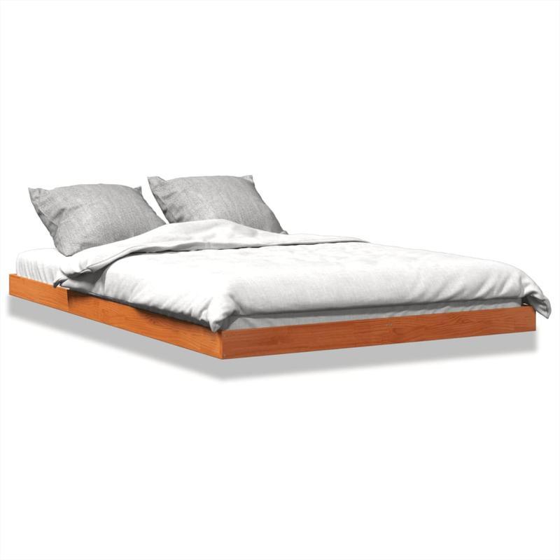 Bed frame Marrone Cera 140x200cm in Wood Solid of pine Removable and durable