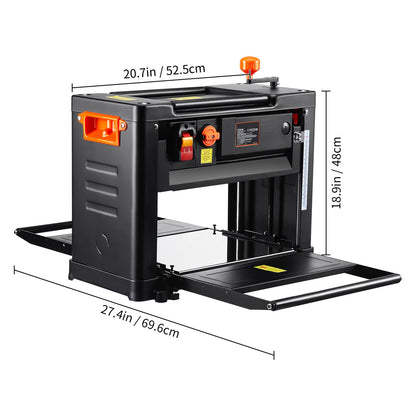 Schaafmachine – Diktebank – Houtfrees – Schaafbank – Benchtop Schaafmachine – 33 cm Breed Werkblad – 2000W Motor Met 2 Snelheden