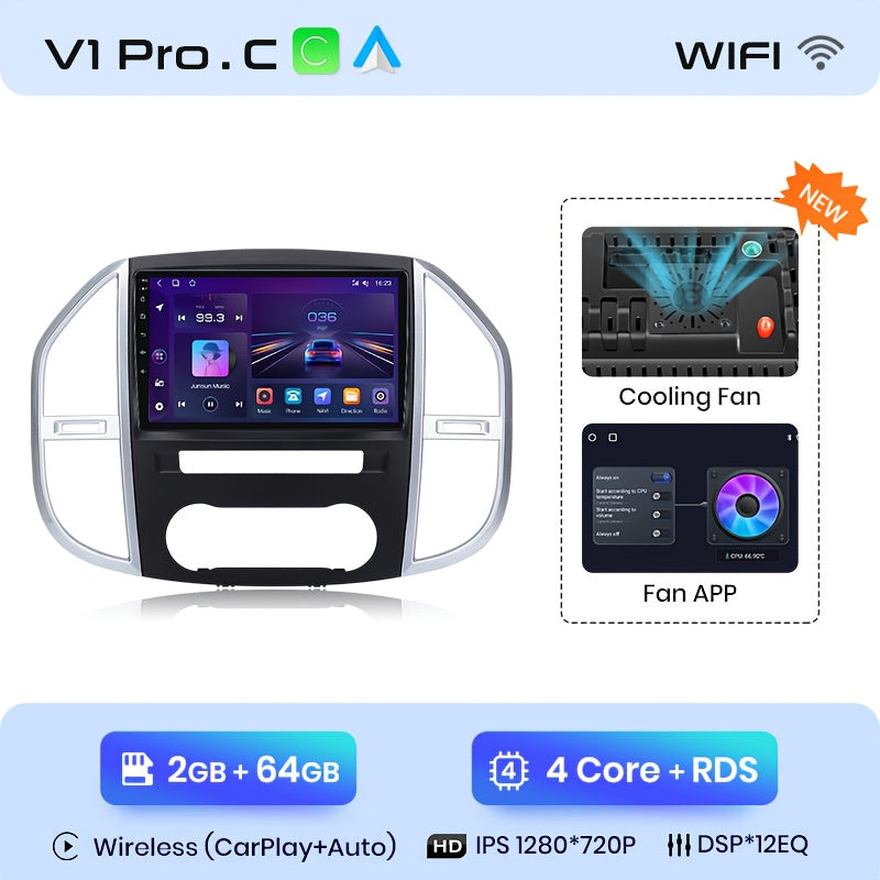 Multifunctionele Android Autoradio – 2-DIN Navigatiesysteem – Multimedia Speler – Smart Radio – Wifi Variant – 10 Inch IPS Scherm – 2GB RAM 64GB Opslag