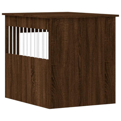Hondenbench – Hondenkooi – Huisdier Bench – Dierenbench – Dierenkooi – Ruimtebesparend Design – Massief Hout Met Stalen Frame – Compact 64,5x80x71 cm – Modern Design – Voor Kleine Honden – Binnen en Buitengebruik