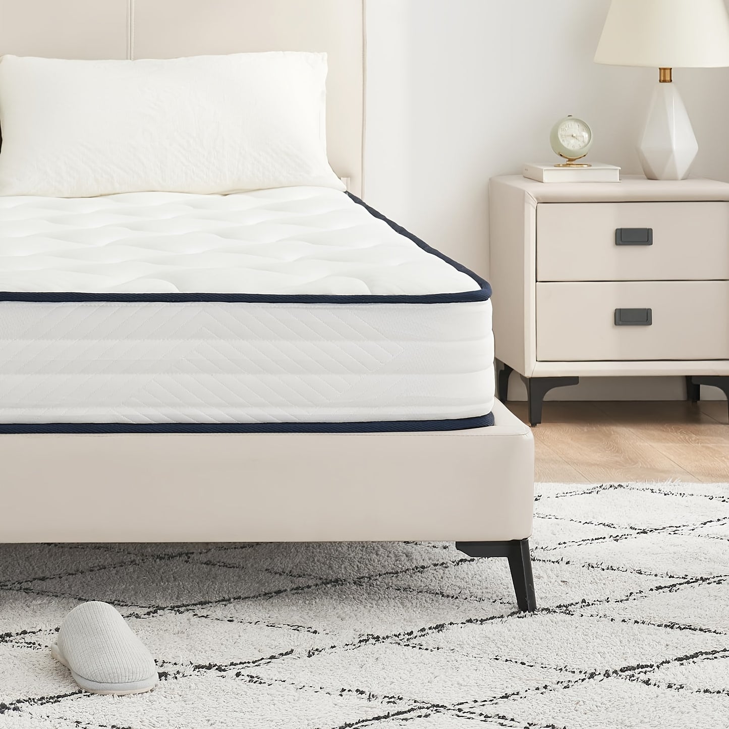Matras – Pocketveringmatras – Tweepersoonsmatras – 7-zones matras – Koudschuimmatras – 140x200 cm – Medium-firm H3 – 21 cm hoog met foamlaag en ademende microfiber hoes