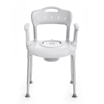 Etac Swift Commode - Toilet Chair (Multi-Functional) with Removable Armrests And Backrest (160 Kg) - Without Soft Pads