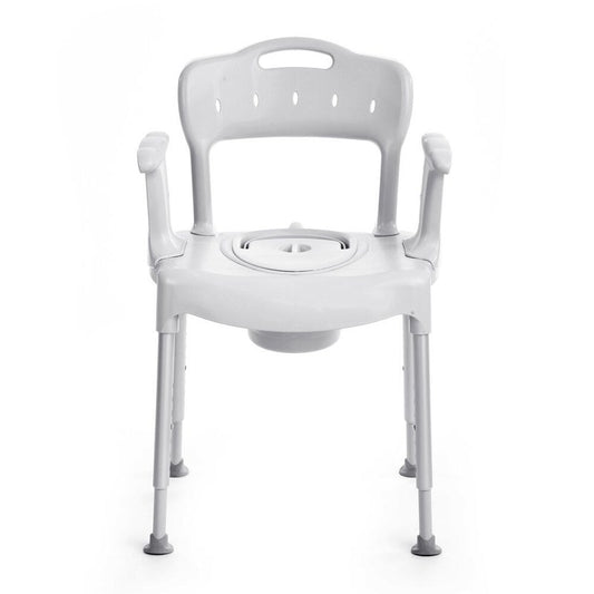 Etac Swift Commode - Toilet Chair (Multi-Functional) with Removable Armrests And Backrest (160 Kg) - Without Soft Pads