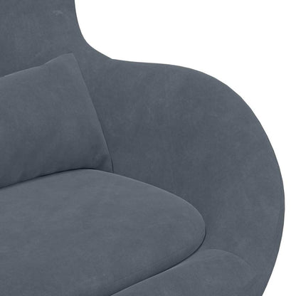 Draaifauteuil – Fauteuil – Lounge Stoel – draaistoel – Relaxstoel – Donkergrijs Zonder Voetenbank – 360° Draaibaar – Comfortabele Zachte Bekleding