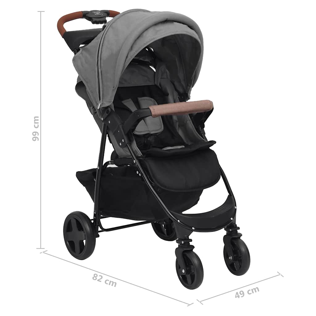 Buggy – Babybuggy – Plooibuggy – Wandelwagen – Reisbuggy – Stalen Frame – Inklapbaar & Lichtgewicht – 3-in-1 Met Autostoel