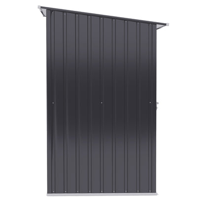 Tuinberging – Tuinschuur – Gereedschapsschuur – Tuinkast – Opbergschuur – Gegalvaniseerd Staal – Weerbestendig Coating – Afmeting 100x103x160 cm – Donkergrijs