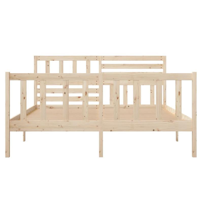 Small Double Bed Frame 120x190cm - Wood & Particle Board Composite Modular Bed Frame with Removable Durable Parts, Easy Assembly Space-Saving Design for Small Spaces, Bed Frame for Bedroom, Contemporary Bed Style, Sleek Woode