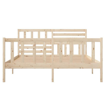 Small Double Bed Frame 120x190cm - Wood & Particle Board Composite Modular Bed Frame with Removable Durable Parts, Easy Assembly Space-Saving Design for Small Spaces, Bed Frame for Bedroom, Contemporary Bed Style, Sleek Woode