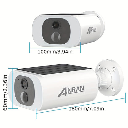 Draadloze Buitencamera – Beveiligingscamera – Surveillance Camera – Wifi Camera – Zonnepaneel Camera – 1296p HD Resolutie – PIR Bewegingssensor Met Menselijke Detectie