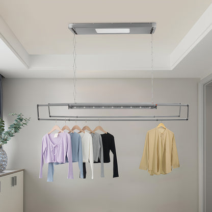 Droogrek Uitschuifbaar – Wasrek – Kledingrek – Balkonrek – Droogstandaard – 8 Stangen – Max 35 kg Draagvermogen – Stalen Constructie
