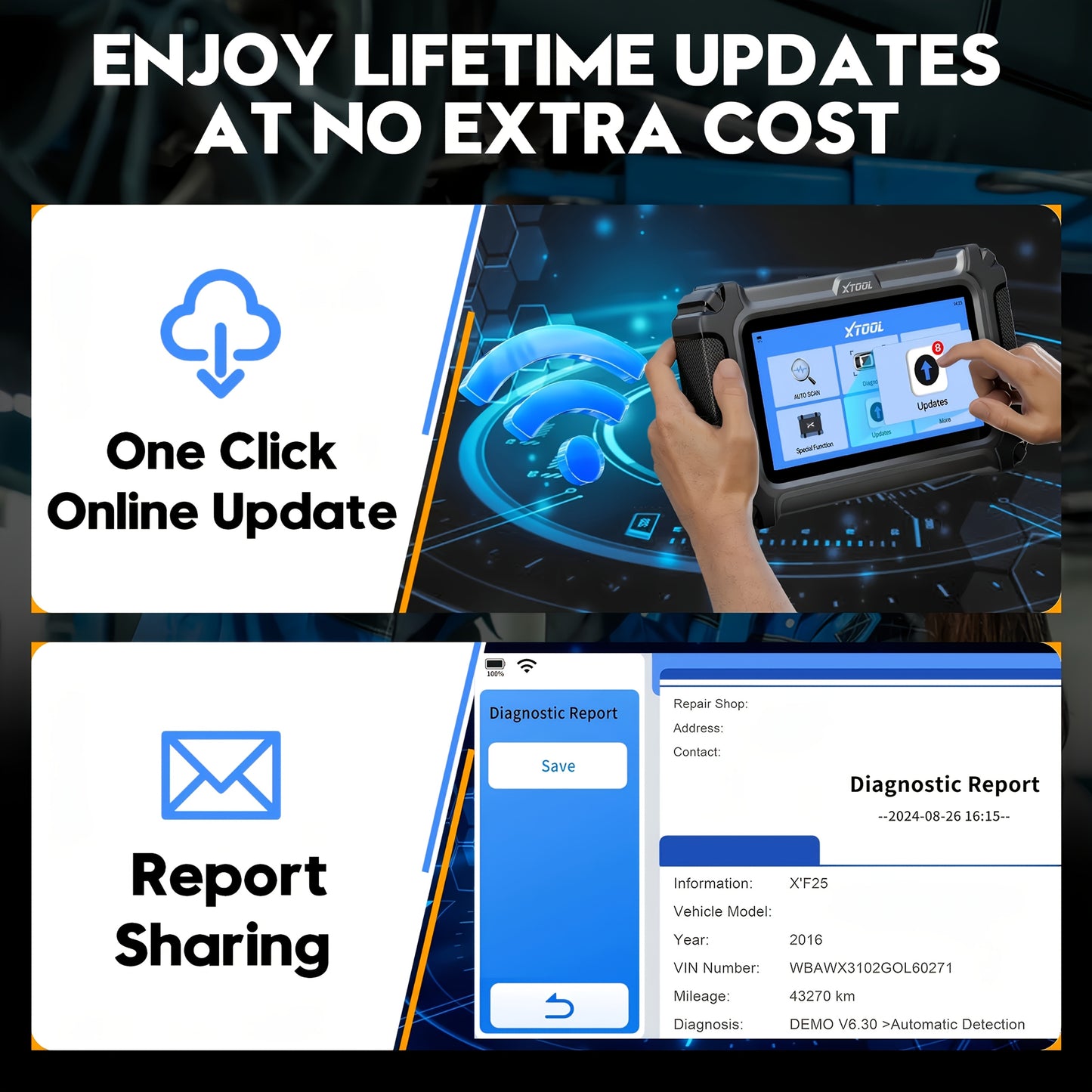 OBD2 Scanner – Diagnoseapparaat – Uitleesapparaat – Auto Scanner – Storing Wissen – 30+ Resetfuncties – CAN FD & Wi-Fi Updates