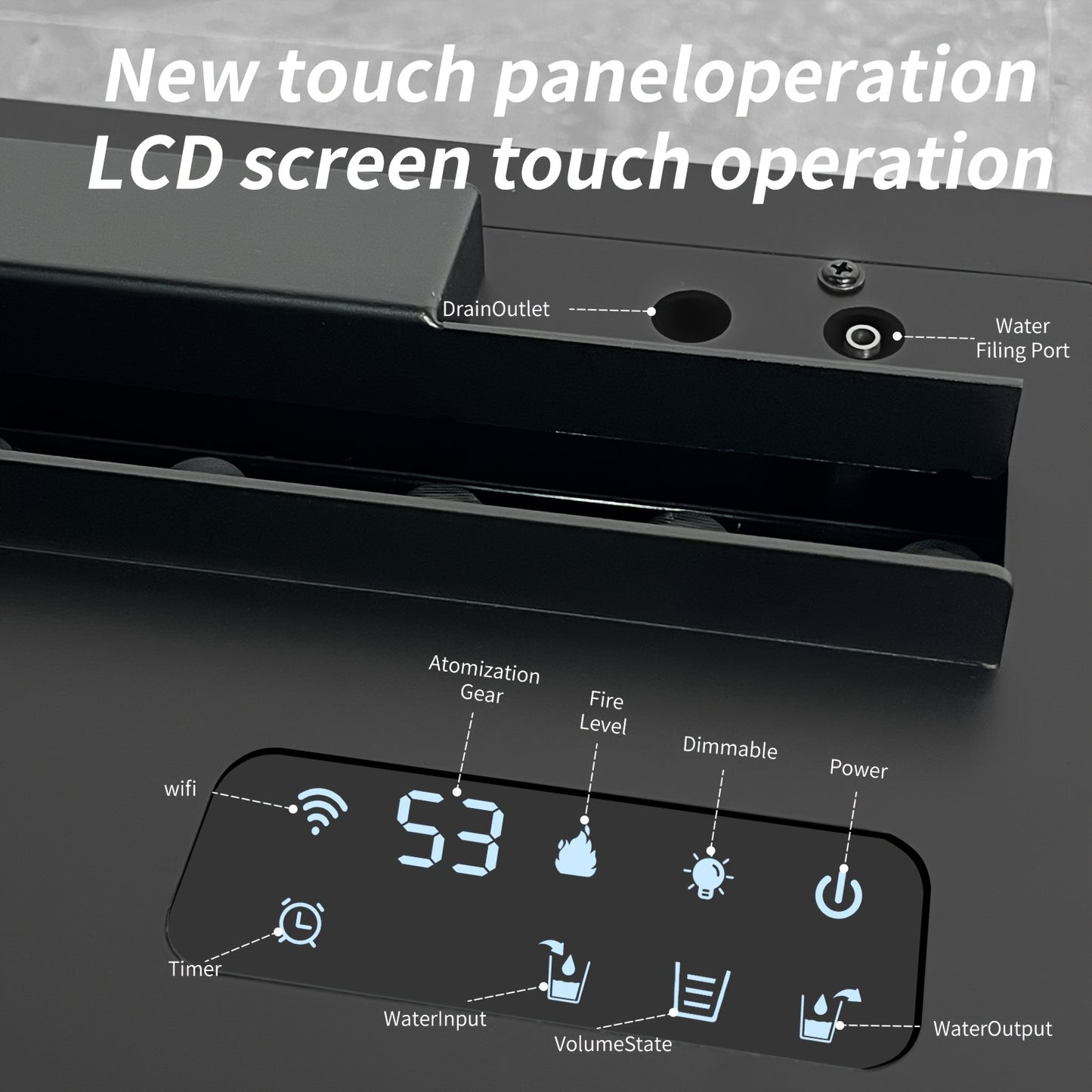 3D Elektrische Haard – Elektrische Open Haard – LED Haard – Sfeerverwarming – Mistbevochtiger – 120 cm – Veilig Kindvriendelijk – App En Afstandsbediening