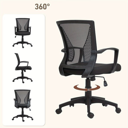 Bureaustoel – Office Chair – Kantoorstoel – Draaistoel – Bureaustoelen – Kantelfunctie – Verstelbare Zithoogte – Max. 120 kg – Zwart