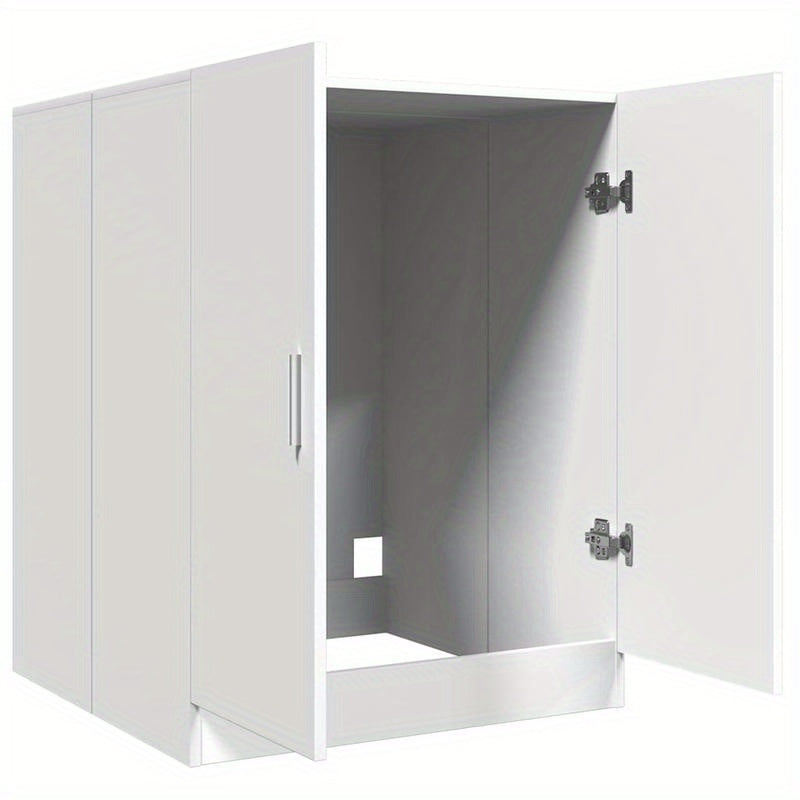 Wasmachinekast – Opbergkast – Wasmachineombouw – Wasmachine Meubel – Wasruimte Organizer – Compact En Ruimtebesparend – Hoogwaardig Waterafstotend Materiaal