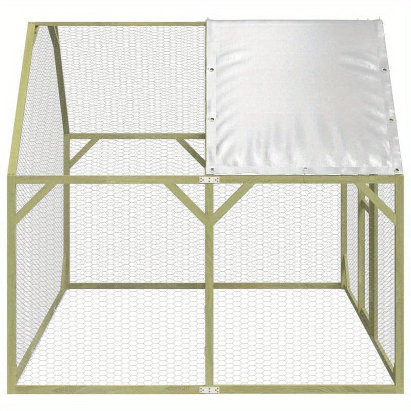 Poulailler 268x200x190cm Stainless Steel Small Animal Habitat - Multi-Level Outdoor Shelter with Mesh Panels, Durable & Lightweight Design for Small Pets, Indoor/Outdoor Use, Pet Shelter, Reinforced Structure, Sturdy Construc