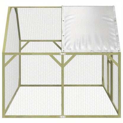 Poulailler 268x200x190cm Stainless Steel Small Animal Habitat - Multi-Level Outdoor Shelter with Mesh Panels, Durable & Lightweight Design for Small Pets, Indoor/Outdoor Use, Pet Shelter, Reinforced Structure, Sturdy Construc