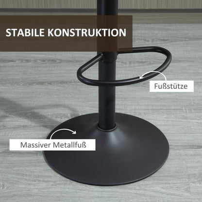 Barkrukken – Barstoelen – Barstoelen Set – Keukenstoelen – Krukken – Verstelbaar 43-110 cm – 360° Draaibaar – Polyester Bruin