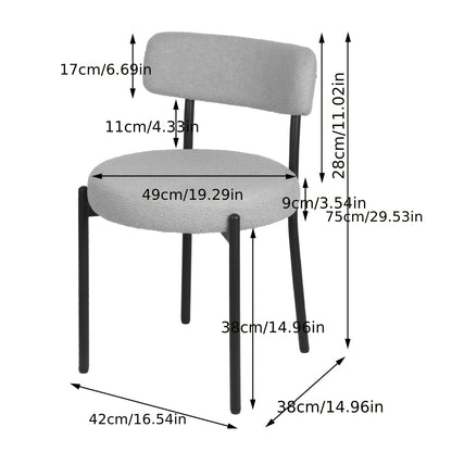 Fauteuil – Luxe Stoel – Eetkamerstoel – Vergaderstoel – Loungestoel – Kunstbont Bekleding – Hoge Rugleuning – Set van 2 – Comfortabel en Duurzaam