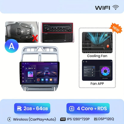 2DIN Android Multimedia Speler – Autoradio – Navigatiesysteem – Touchscreen Radio – Dashboard Media Speler – 9 Inch IPS Scherm – Draadloze Apple CarPlay & Android Auto