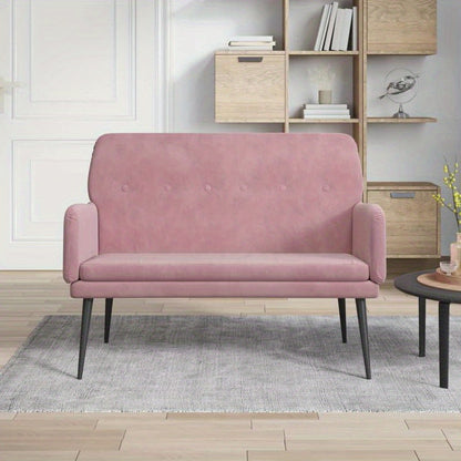 Sofa 108X79X79 Cm Velvet Pink This Couch Is Ideal As a Shoe Stool in Your Hallway Or As a Storage Stool in Your Living Room.