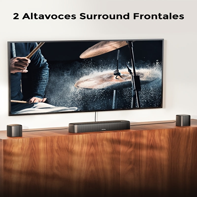 Soundbar – Home Theater Sound Systeem – TV Soundbar – Surround Sound Speakers – Atmos Setup – 7.1 Kanaals Dolby Atmos – Ingebouwde Subwoofer – App Bedienbaar – Zwart