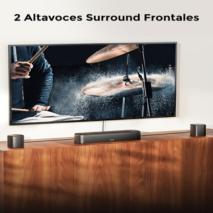 Soundbar – Home Theater Sound Systeem – TV Soundbar – Surround Sound Speakers – Atmos Setup – 7.1 Kanaals Dolby Atmos – Ingebouwde Subwoofer – App Bedienbaar – Zwart
