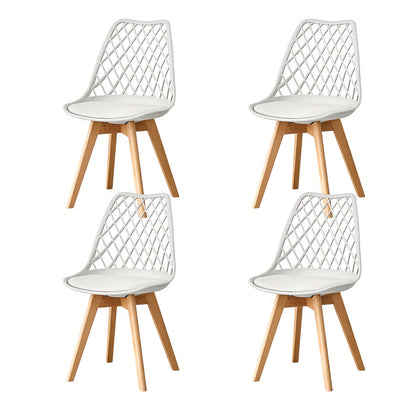 Eetkamerstoel – Stoel – Kuipstoel – Keukenstoel – Woonkamerstoel – Scandinavisch Design – PU Leer – Beukenhouten Poten – Ergonomisch Comfort – Kras- en Waterbestendig