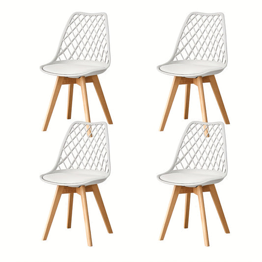 Eetkamerstoel – Stoel – Kuipstoel – Keukenstoel – Woonkamerstoel – Scandinavisch Design – PU Leer – Beukenhouten Poten – Ergonomisch Comfort – Kras- en Waterbestendig