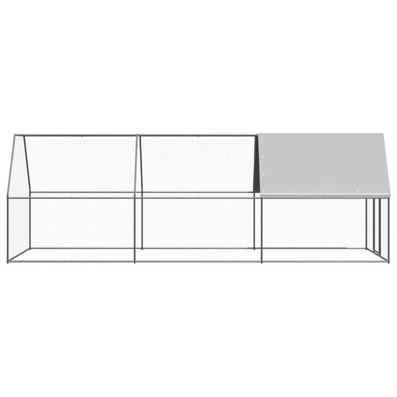 Kippenhok – Kippenren – Pluimveehok – Dierenhok – Buitenren – Verzinkt Metaal – 2x6x2 Meter – Ventilatiesysteem – Afsluitbaar Met Slot