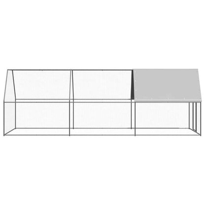 Kippenhok – Kippenren – Pluimveehok – Dierenhok – Buitenren – Verzinkt Metaal – 2x6x2 Meter – Ventilatiesysteem – Afsluitbaar Met Slot