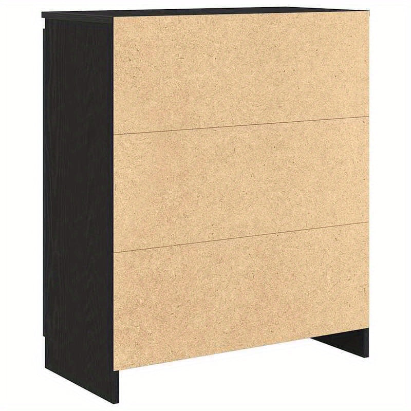 Buffetkast – Opbergkast – Dressoir – Kast – Sideboard – Zwarte Eikenlook – Lockable Laden – Compact 71x35x84 cm