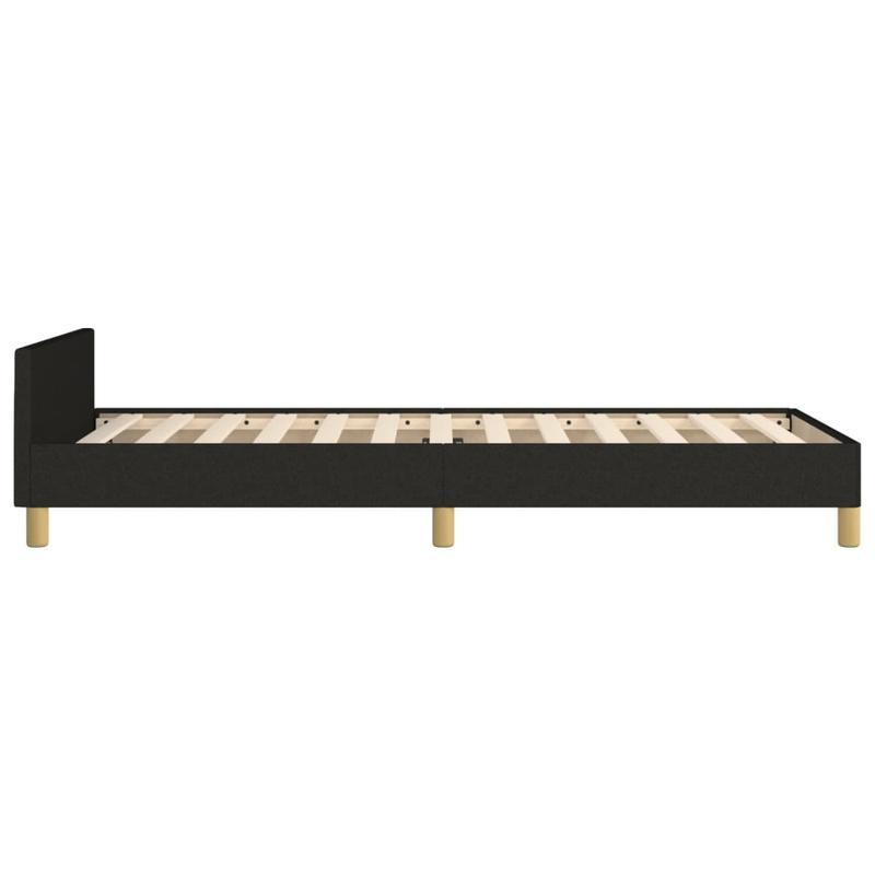 Bed frame without Mattress Black 80x200cm Tissue Practical, removable, suitable for all seasons, Bedroom Furniture, Spacesaving Bed, Stylish Bed Frame, Modern Bedroom, Easy Assembly, Wooden Frame, Simple Bed, Slatted Base, Ap