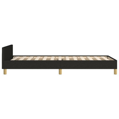 Bed frame without Mattress Black 80x200cm Tissue Practical, removable, suitable for all seasons, Bedroom Furniture, Spacesaving Bed, Stylish Bed Frame, Modern Bedroom, Easy Assembly, Wooden Frame, Simple Bed, Slatted Base, Ap