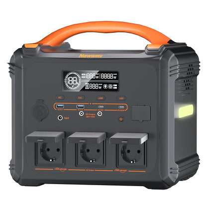 Powerstation – Draagbare Generator – Mobiele Energiecentrale – Noodstroomvoorziening – Zonne-energiegenerator – LiMnFePO4 Batterij – 3x 1200W AC Uitgangen – Snelle Oplaadtijd 1,2 Uur