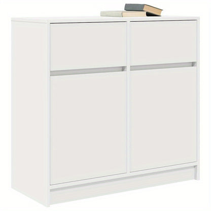 Sideboard with Drawer 80X34X76 Cm Particle Board White. Sideboards Provide Ample Storage Space to Keep Your Room Tidy And Organized, While Being Both Functional And Attractive.