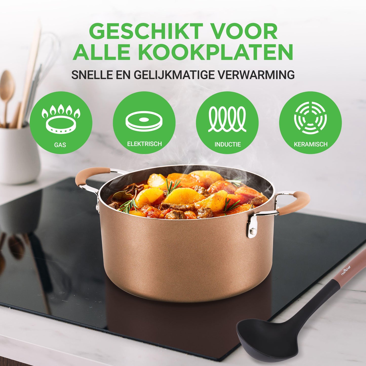 Pannenset – Kookset – Koekenpannen – Kookpannen – Bakplaat – 20-Delig – PFAS-Vrij Anti-aanbak – Geschikt Voor Alle Warmtebronnen