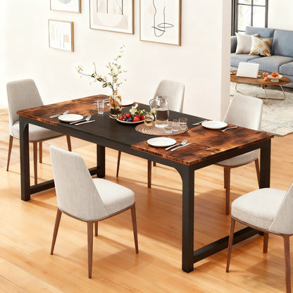 Eettafel – Tafel – Keukentafel – Eetkamertafel – Meubel – Industrieel Design – 160x80 cm – Robuust Metalen Onderstel