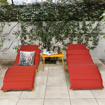 Houten Ligstoel – Tuinstoel – Ligbed – Lounger – Zonnebed – Verstelbaar – Massief Eucalyptus Hout – Inclusief Dicht Schuimkussen – Opvouwbaar – Max 180 kg Draagvermogen