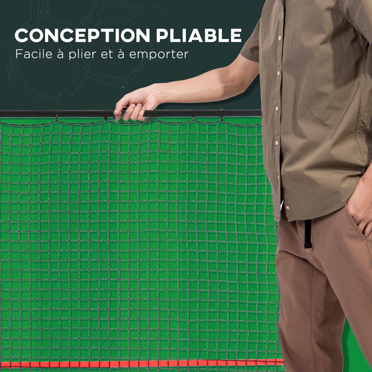 Voetbaltrainer – Voetbal Rebounder – Trainingsnet – Bal Terugkaatsers – Voetbal Trainingsdoel – Verstelbaar Net – Stalen Frame – Duurzaam PE Net