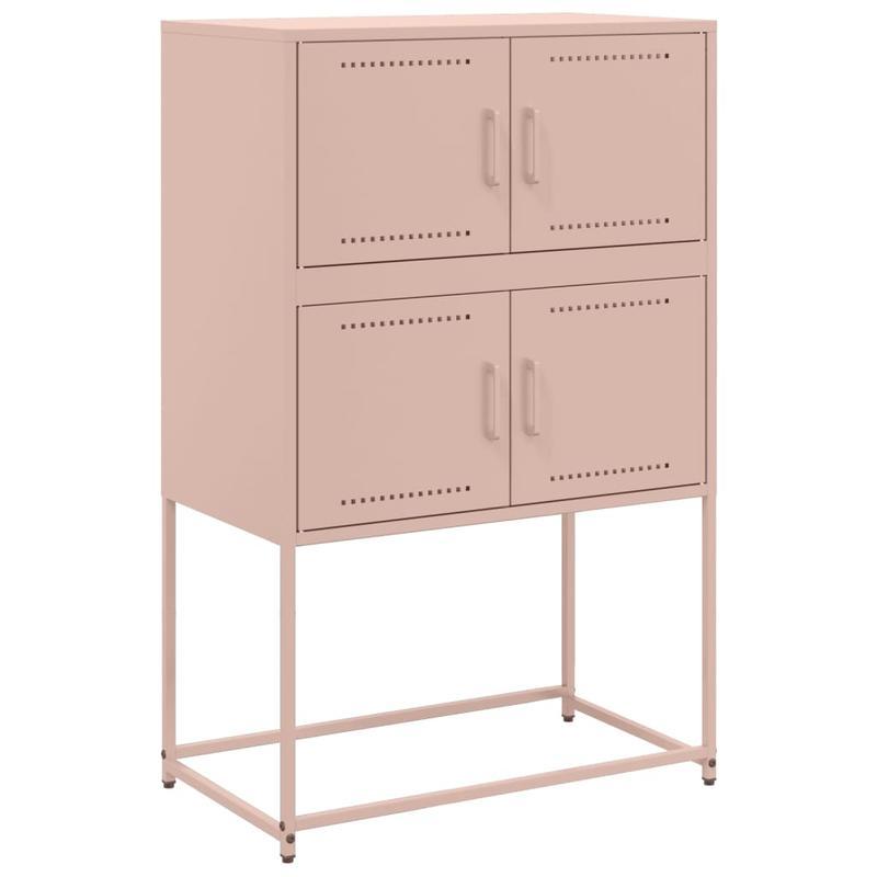Sideboard 68.5x38.5x107cm steel pink Practical and removable