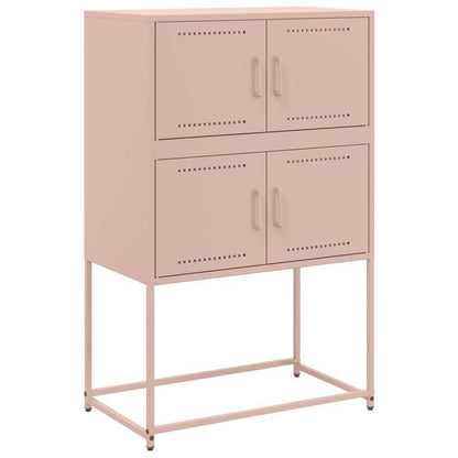 Sideboard 68.5x38.5x107cm steel pink Practical and removable