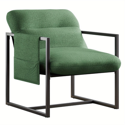 Fauteuil – Armstoel – Lounge Stoel – Accentstoel – Relaxfauteuil – Sherpa Bekleding – Metalen Frame – Comfortabel – 65x78x80 cm